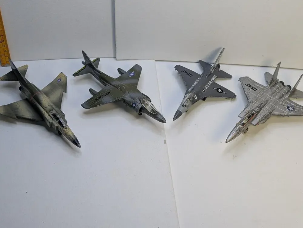 Vintage ERTL Diecast Military Airplane Lot of 4 USAF Marines Fighter Jets
